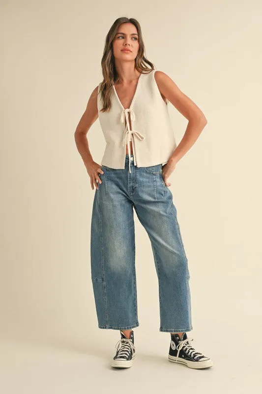 Kelly Knit Vest in Cream