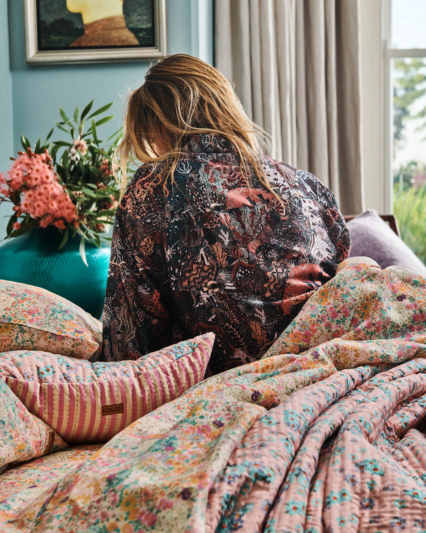 Kip & Co Little Bit Ditsy Linen Quilt Cover