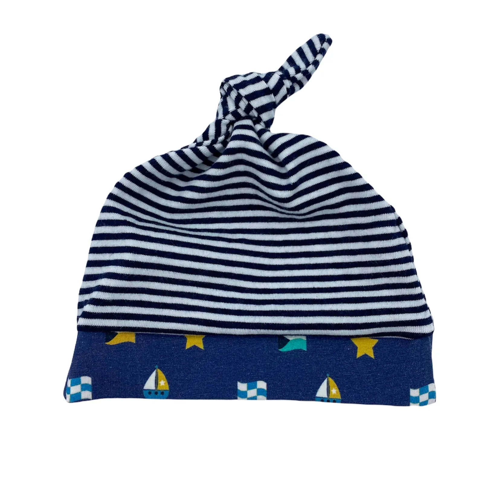 Knot Hat in Newborn: Nautical Stripes