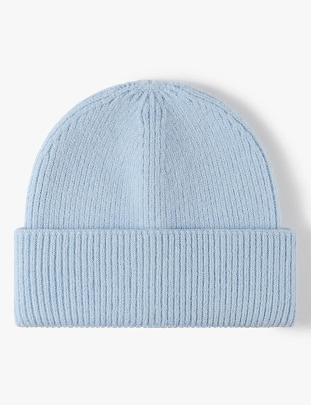 Ladies Solid Color Folder Knit Hat SKAH4216