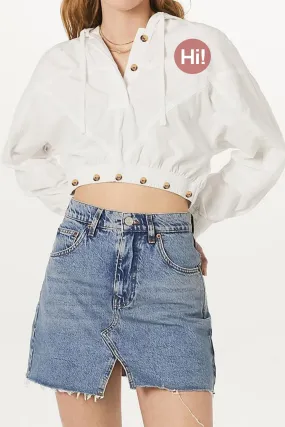 Mehodi White Crop Top