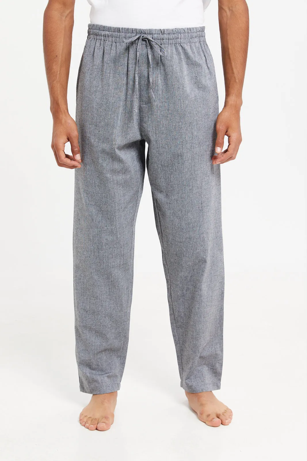 Men Navy Plain Pyjama Bottom