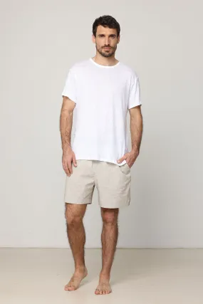 Men Short Linen Pants Natural