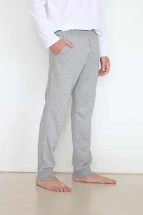 Men Sweat-Pants Melange Gray