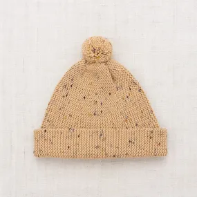 Merino Wool Garter Hat - Camel Confetti