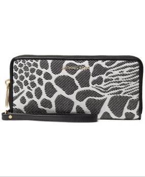 Michael Kors Women's Black Multi Jet Set Travel Continental Wallet