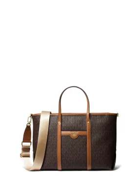 Michael Kors Women's Brown & Acorn Beck Signature Convertible Tote