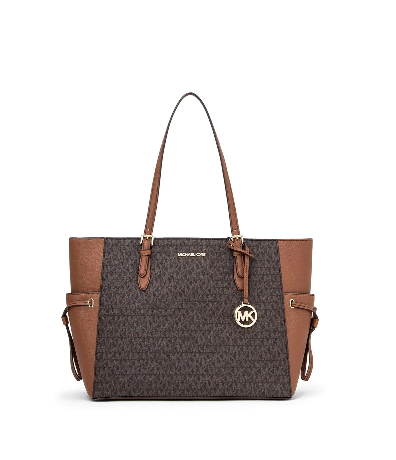 Michael Kors Women's Brown Gilly Large Logo Drawstring Travel Tote