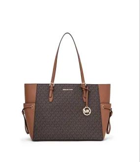 Michael Kors Women's Brown Gilly Large Logo Drawstring Travel Tote