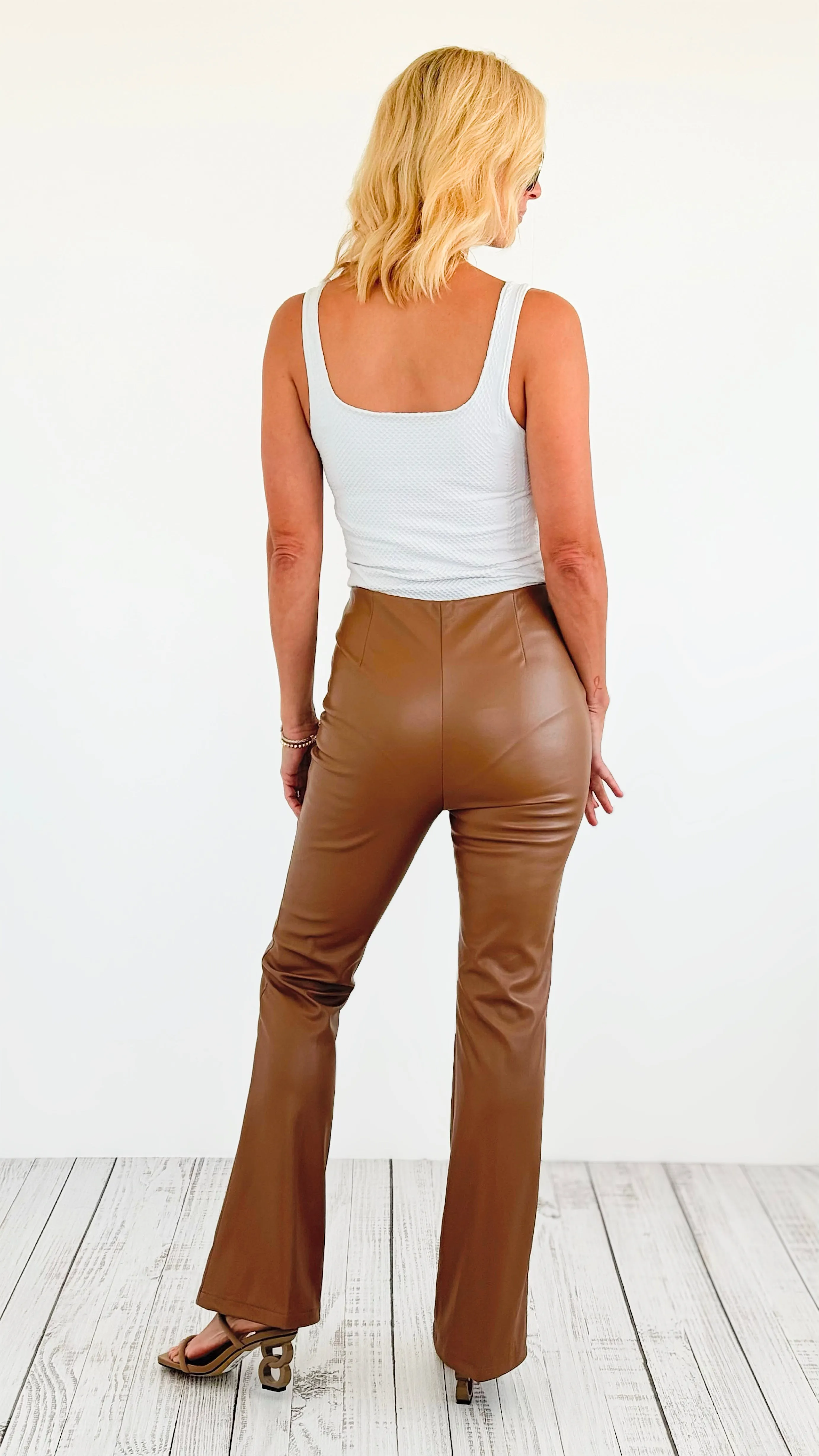 Midnight Luxe Flare Pants -Camel