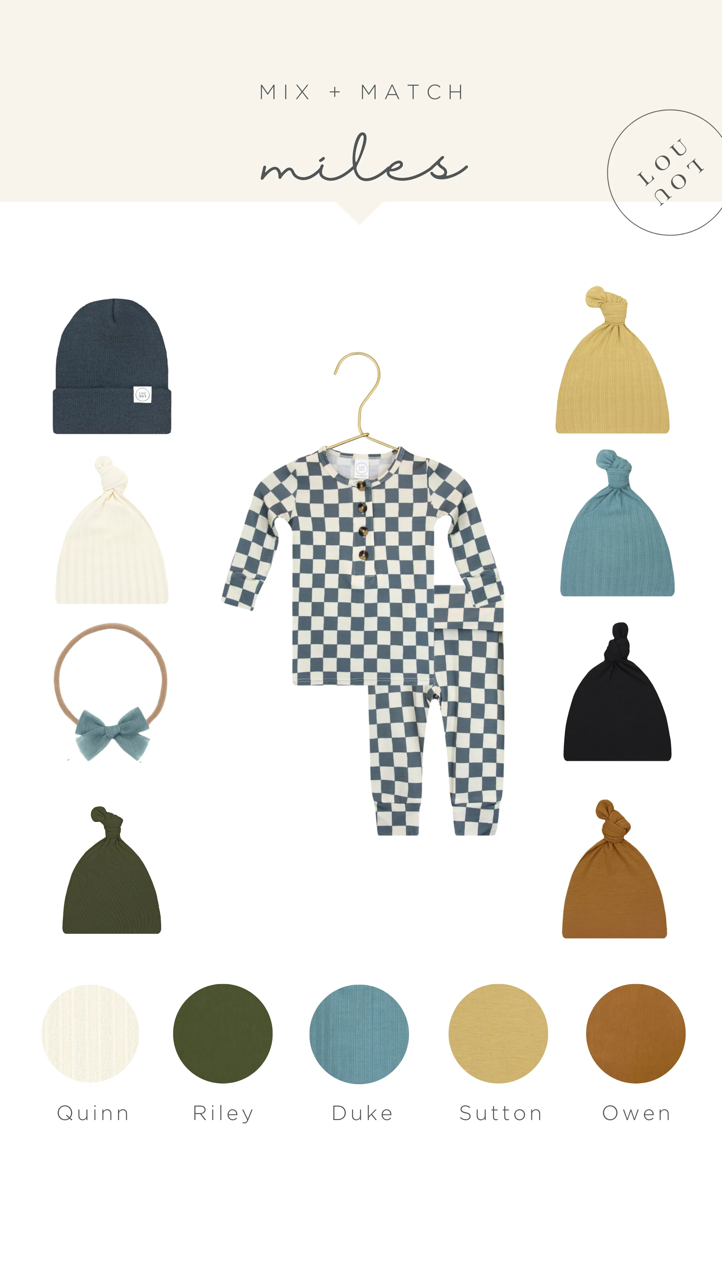 Miles Newborn Hat Bundle (Top   Bottom)