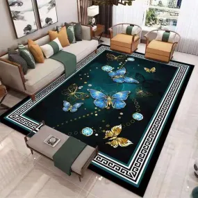 Modern Designer Butterfly's Style Luxury Non-Slip Rug Carpet