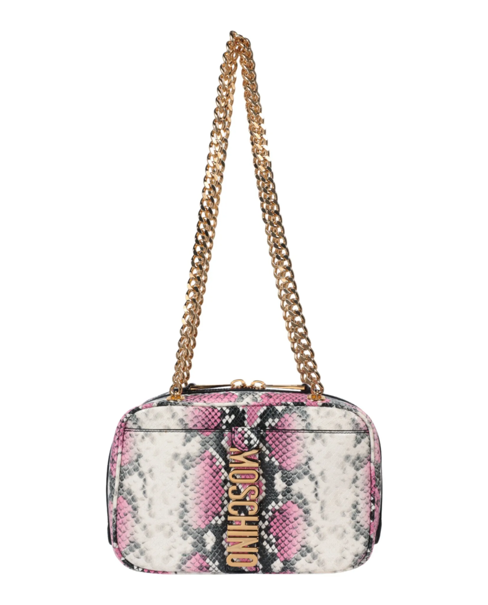 Moschino Snakeskin Print Shoulder Bag