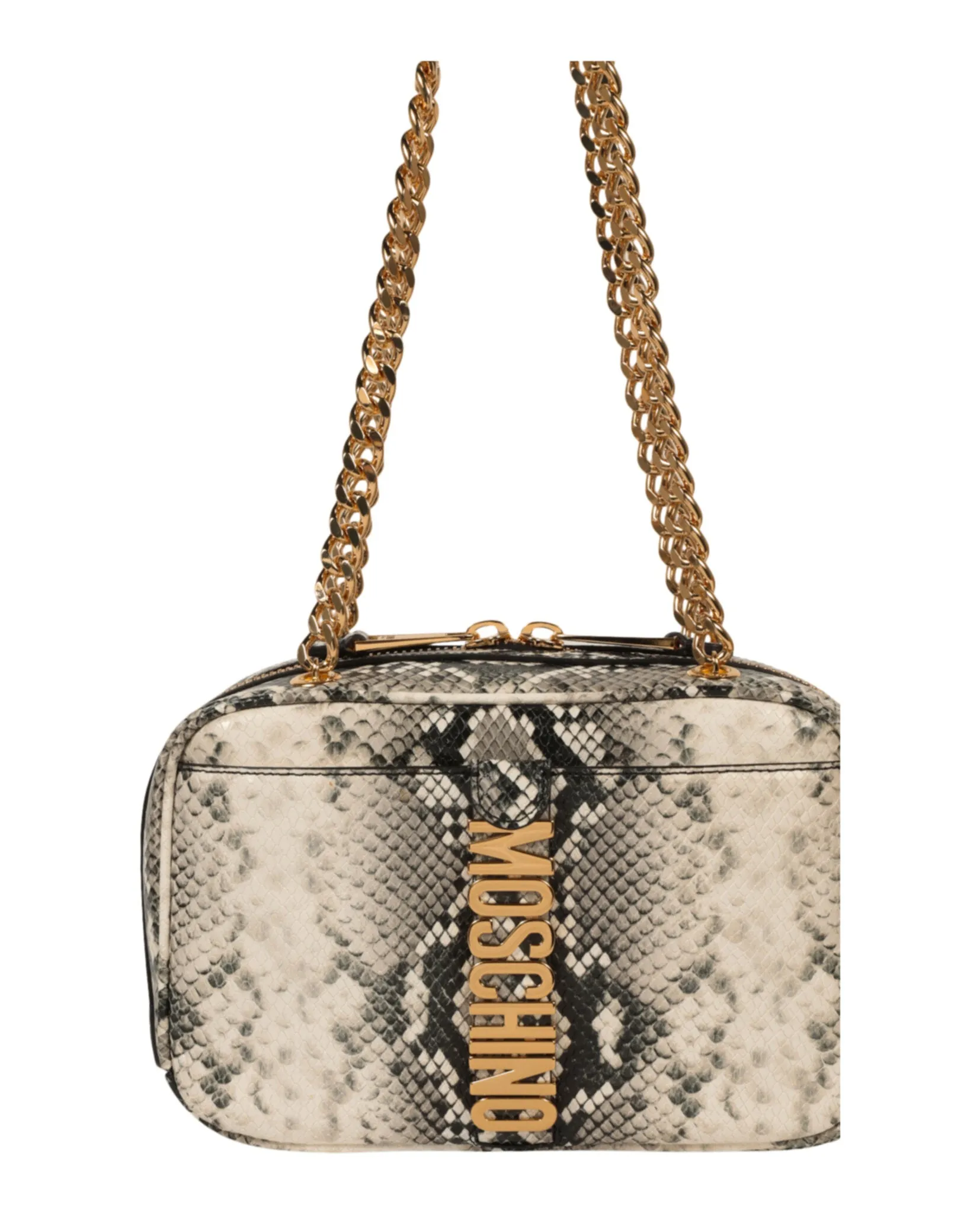 Moschino Snakeskin Print Shoulder Bag