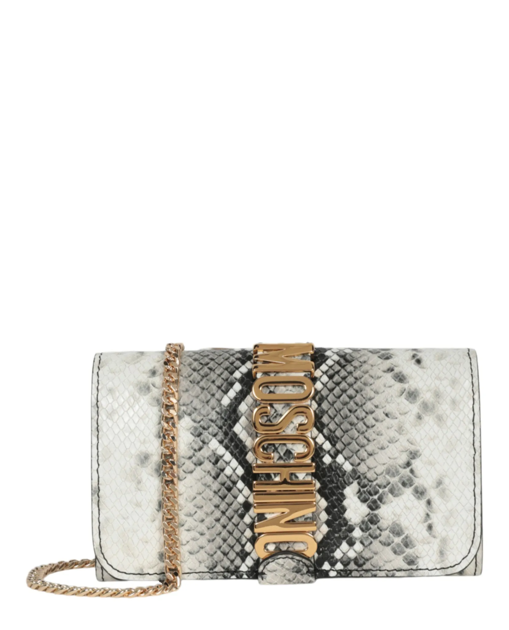 Moschino Snakeskin Print Shoulder Bag