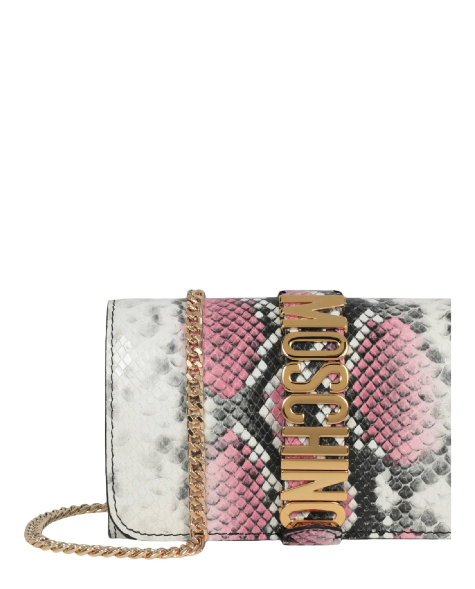 Moschino Snakeskin Print Shoulder Bag