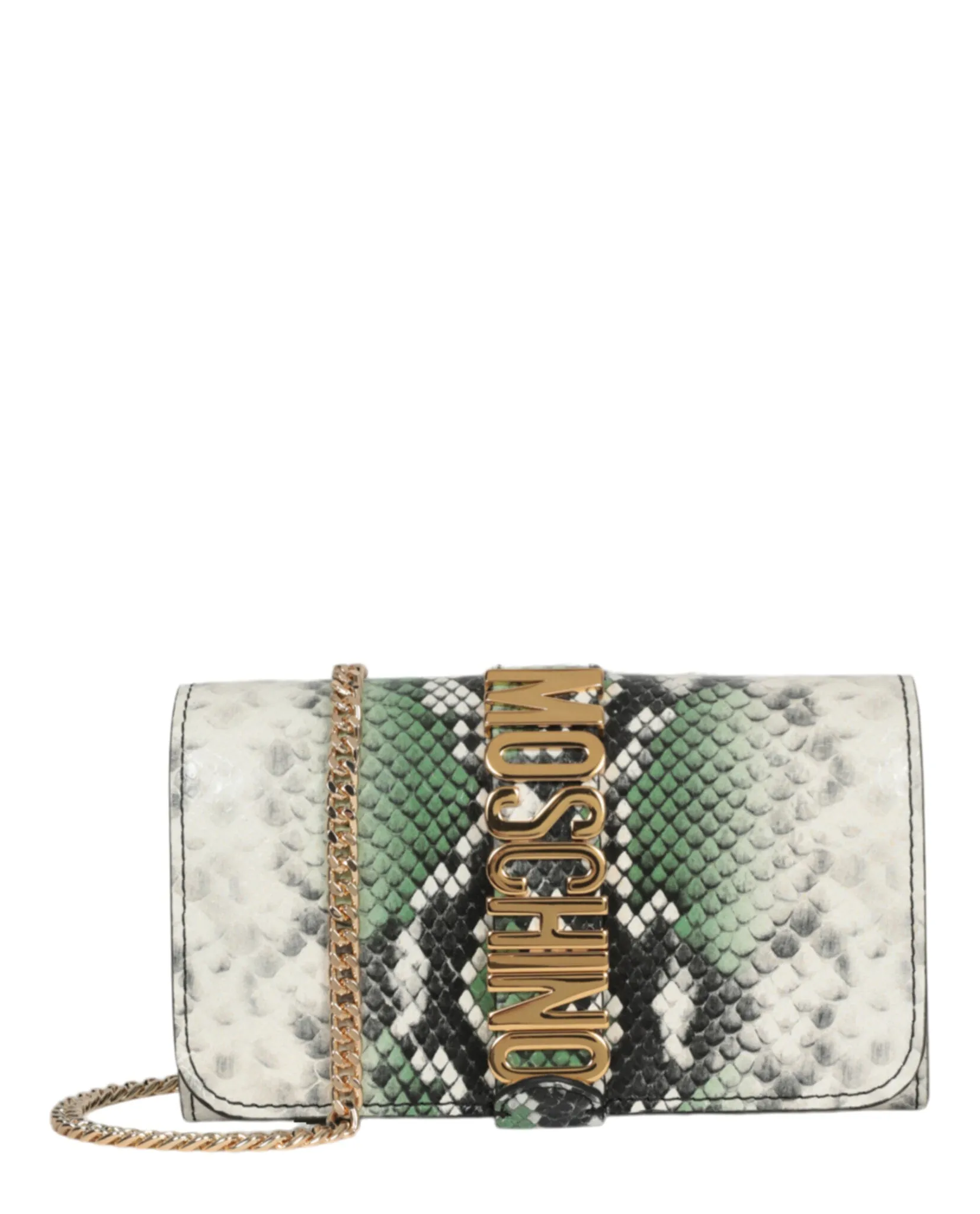 Moschino Snakeskin Print Shoulder Bag