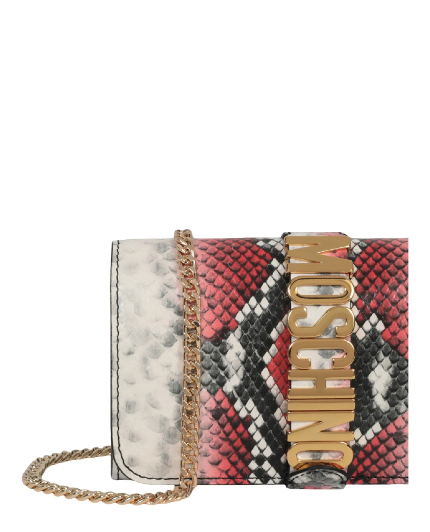 Moschino Snakeskin Print Shoulder Bag