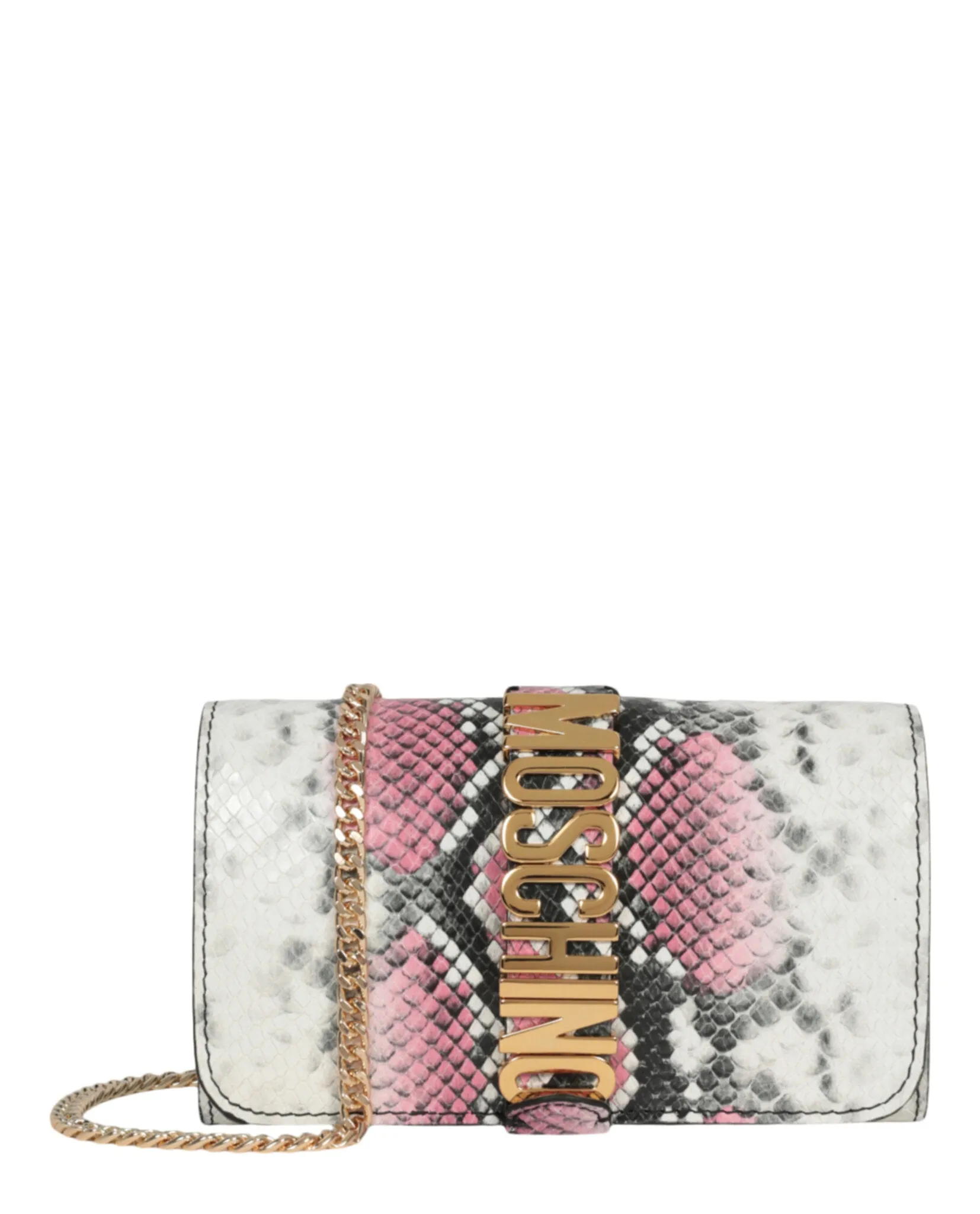 Moschino Snakeskin Print Shoulder Bag