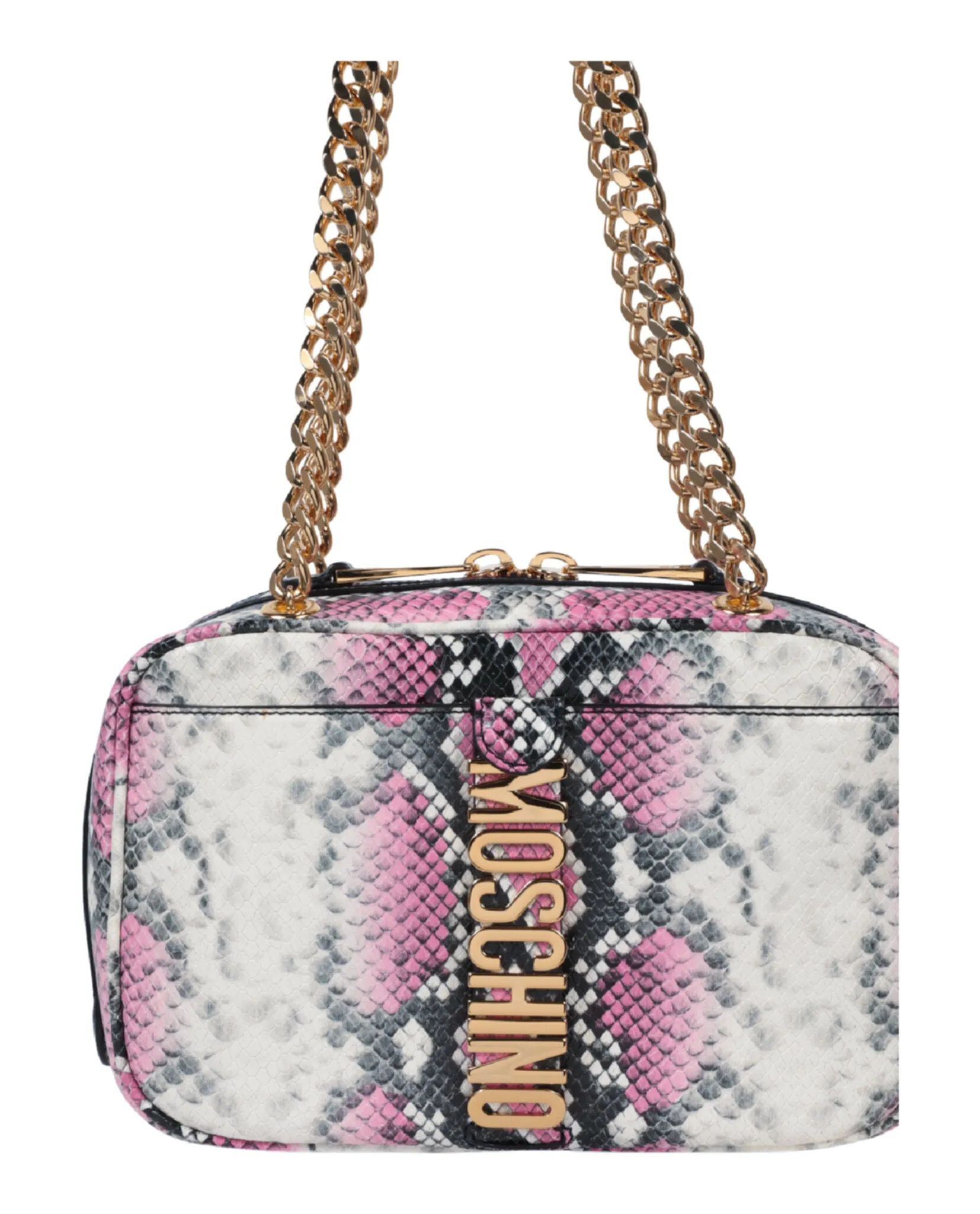 Moschino Snakeskin Print Shoulder Bag