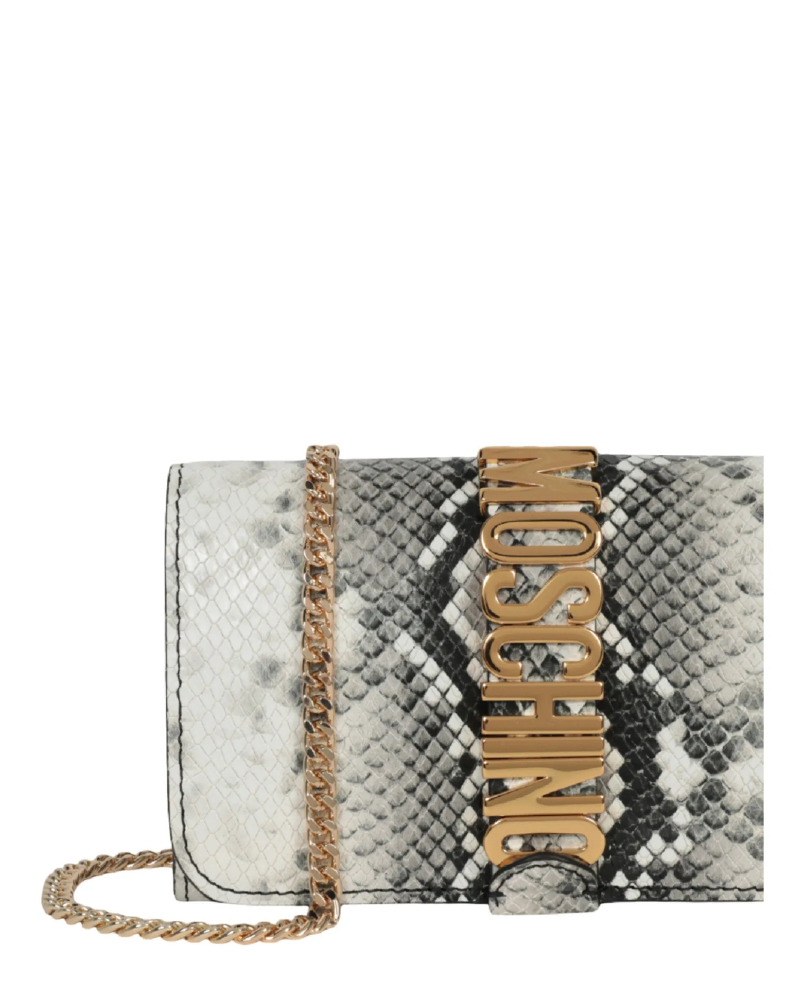 Moschino Snakeskin Print Shoulder Bag