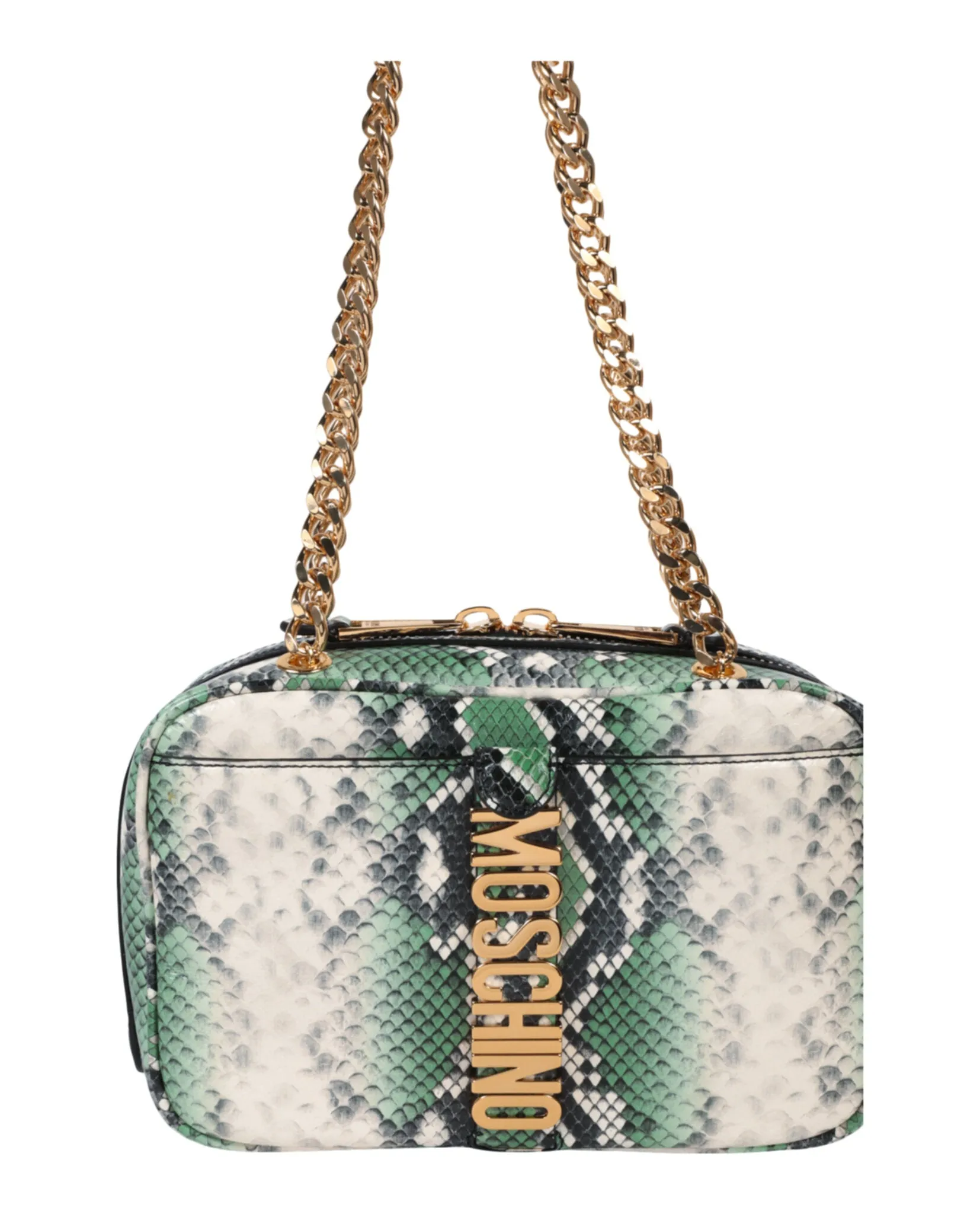 Moschino Snakeskin Print Shoulder Bag