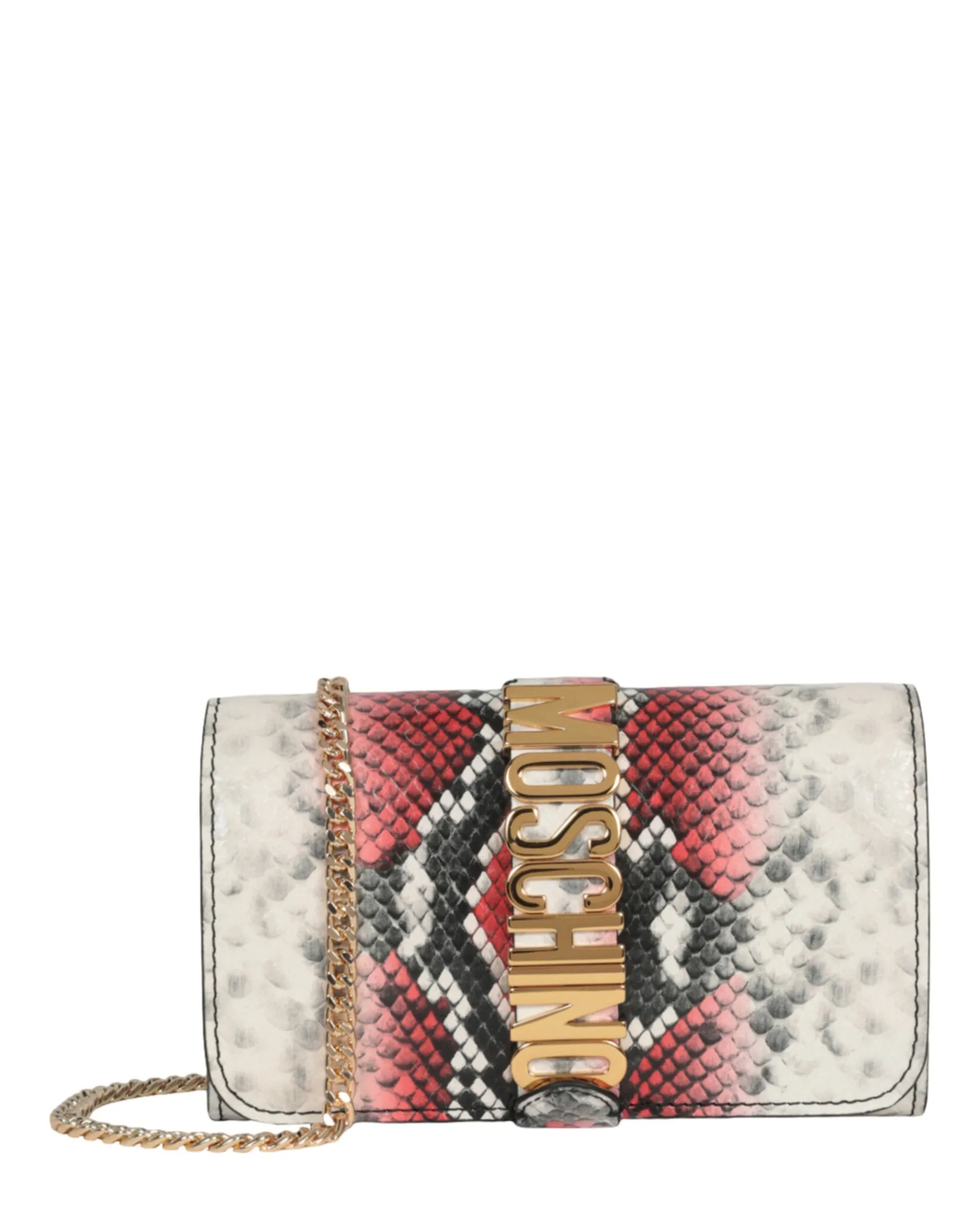 Moschino Snakeskin Print Shoulder Bag
