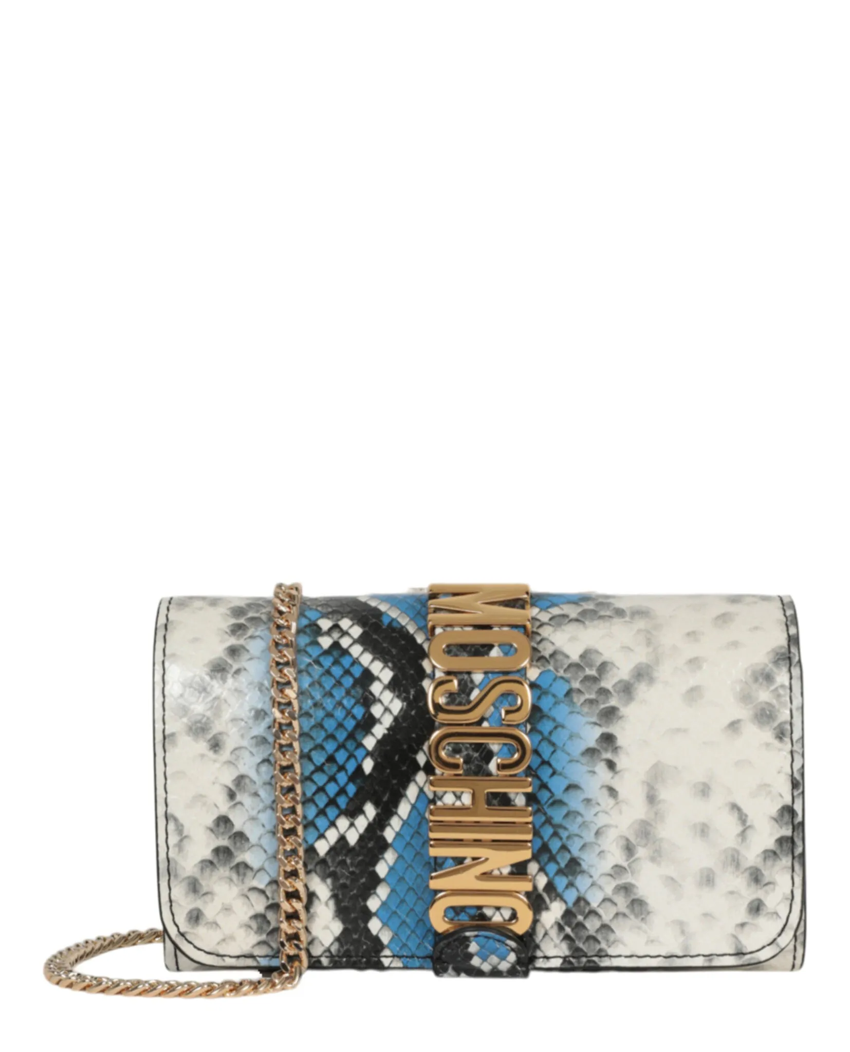 Moschino Snakeskin Print Shoulder Bag