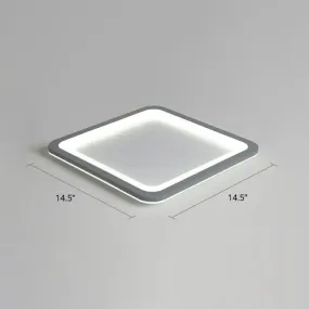 Nordic LED Ceiling Light: Dark Grey Ultra-Thin Flush Mount with Acrylic Shade