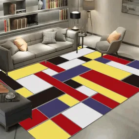 Orion Modern Luxury Geometric Design Polyester Indoor Area Rug Carpet