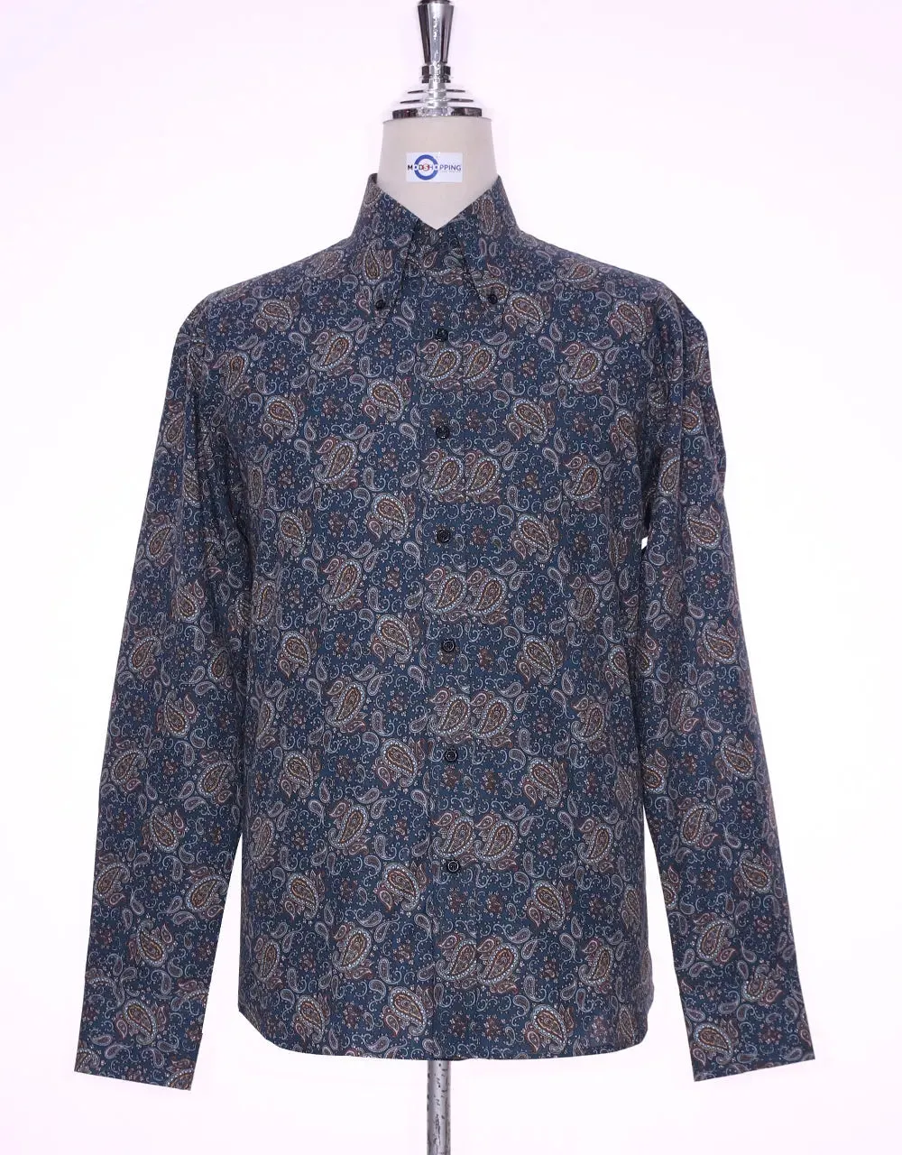 Paisley Shirt | 60s Style Multi Color Paisley Men Shirt