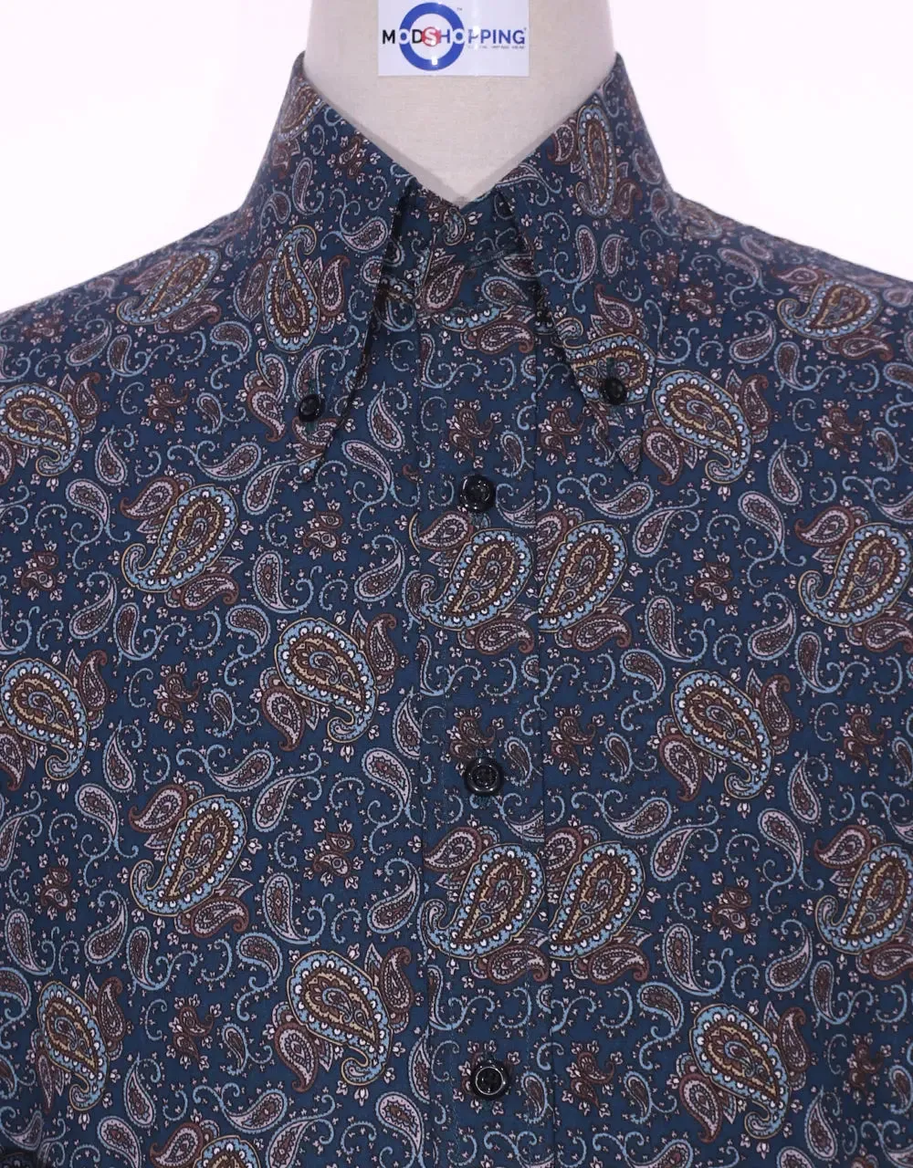 Paisley Shirt | 60s Style Multi Color Paisley Men Shirt