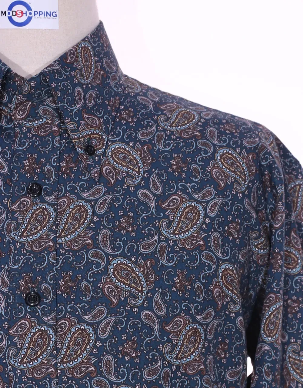 Paisley Shirt | 60s Style Multi Color Paisley Men Shirt