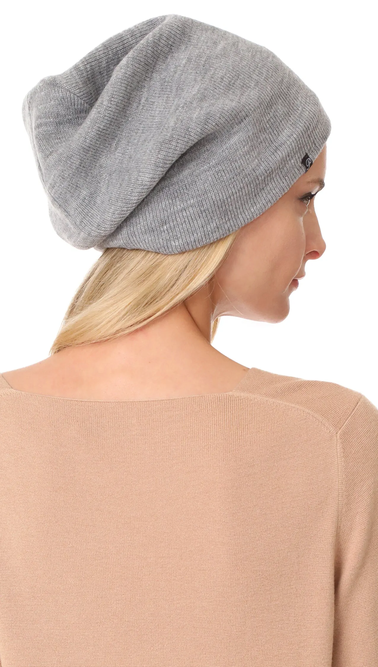 Plush Barca Slouchy Fleece Lined Beanie Grey