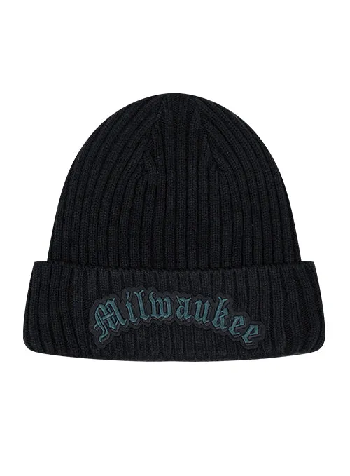 Pro Standard Old English Milwaukee Bucks Cuff Knit Hat