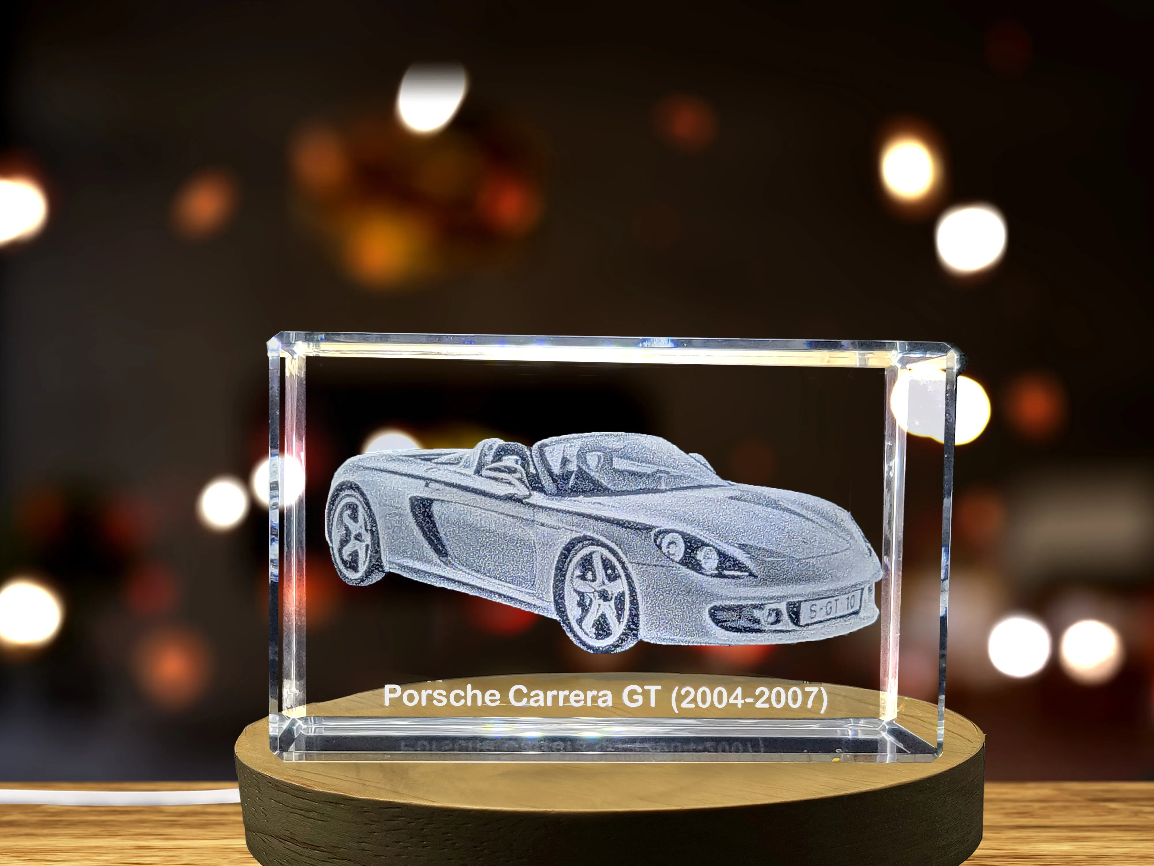 Pure Performance: Porsche Carrera GT (2004-2007) - 3D Engraved Crystal Tribute