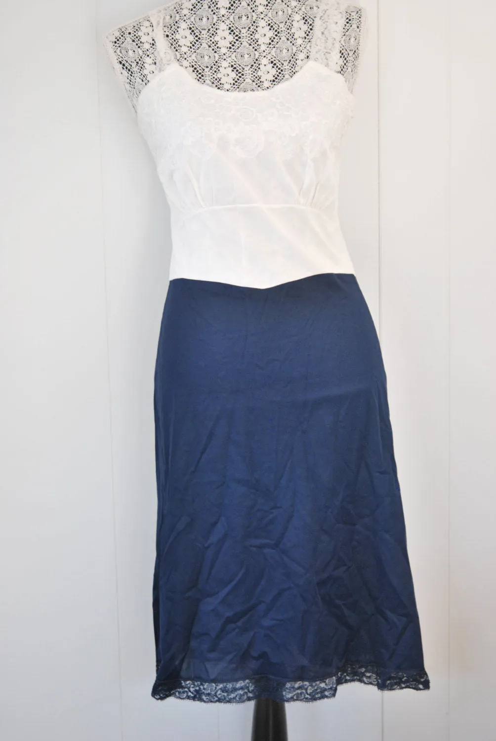 RARE Vintage Two Tone Sexy Slip By LADY LYNN Luxury Slips Film Noir Style Quality Under Garment