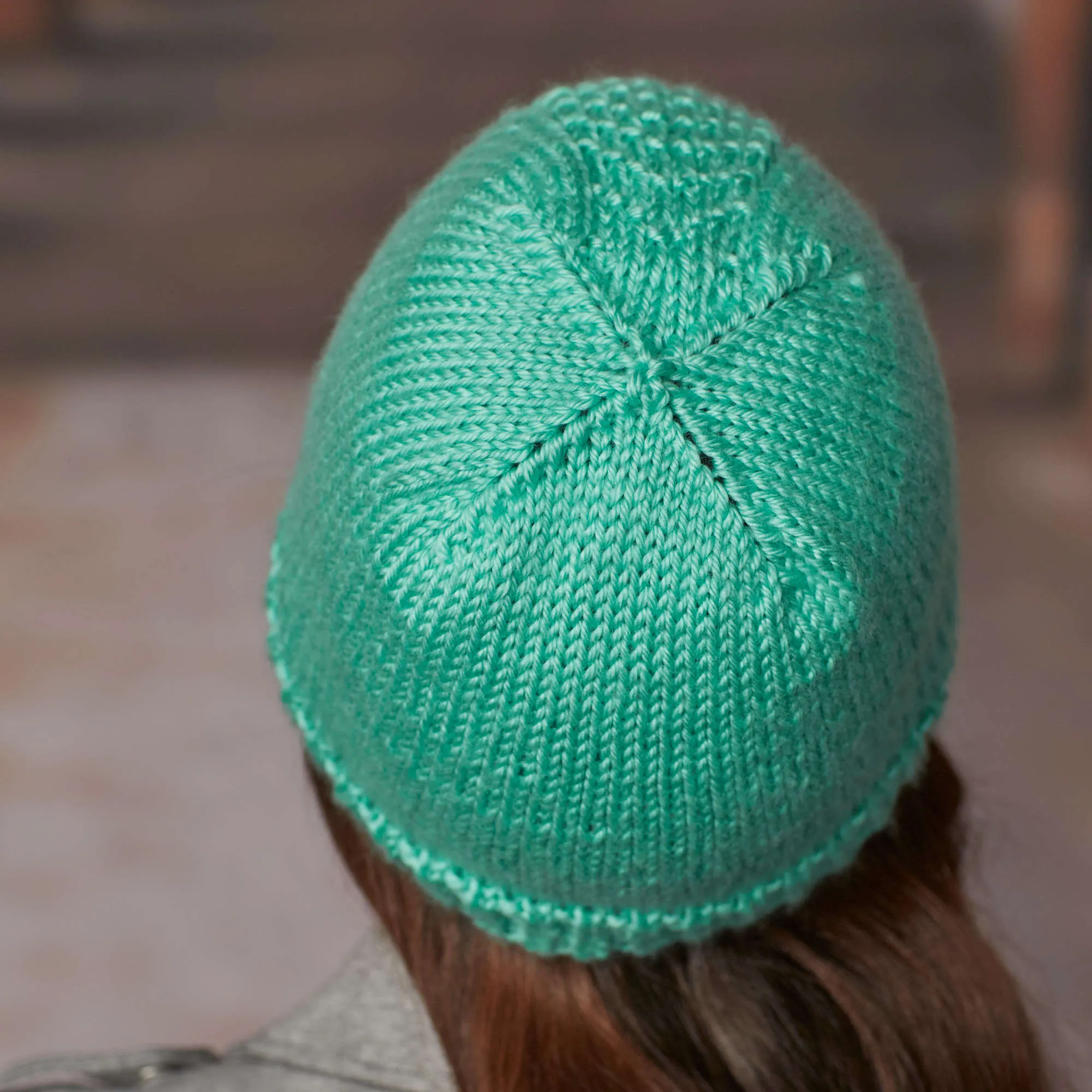 Red Heart Knit Herringbone Hat
