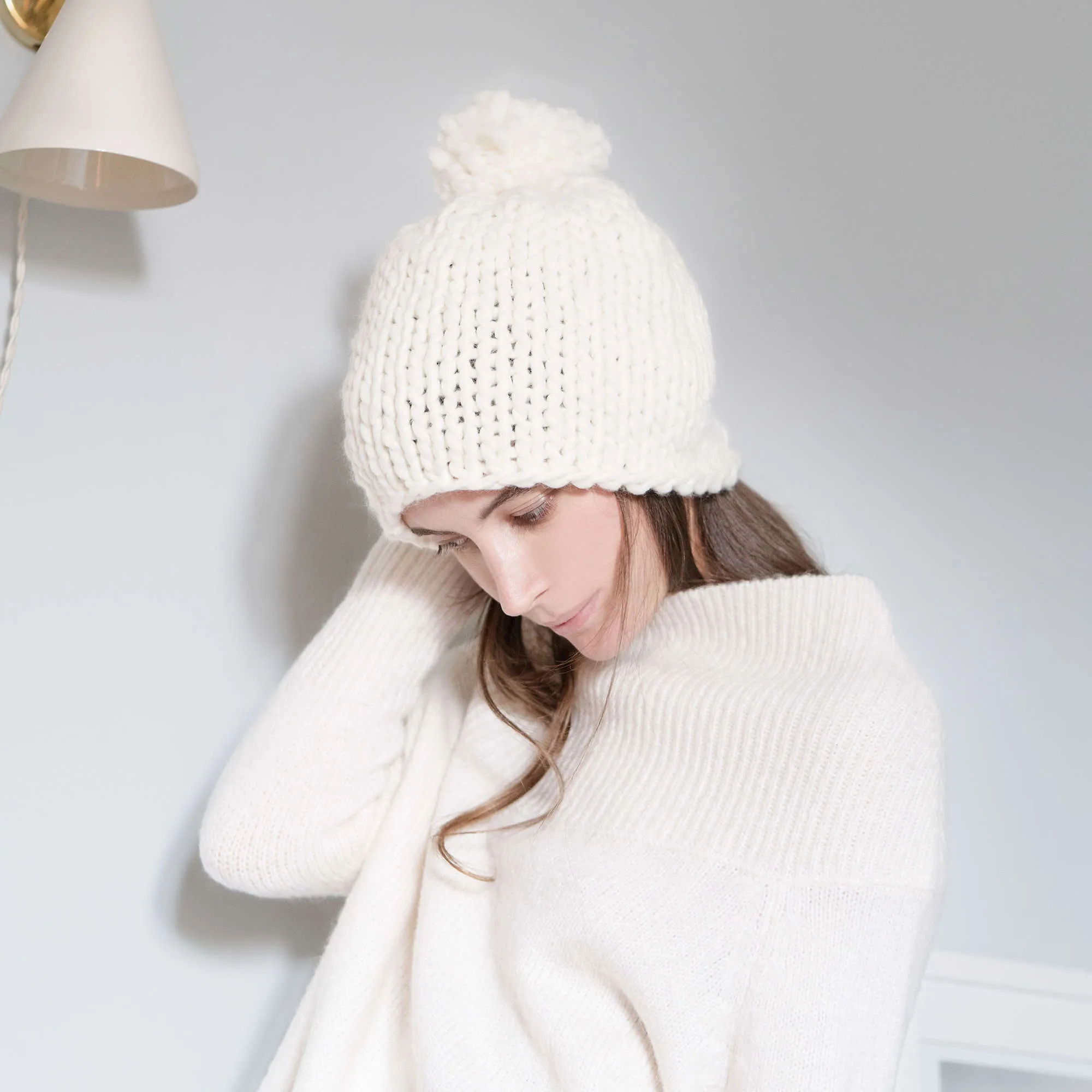 Red Heart Knit Latte Classico Hat