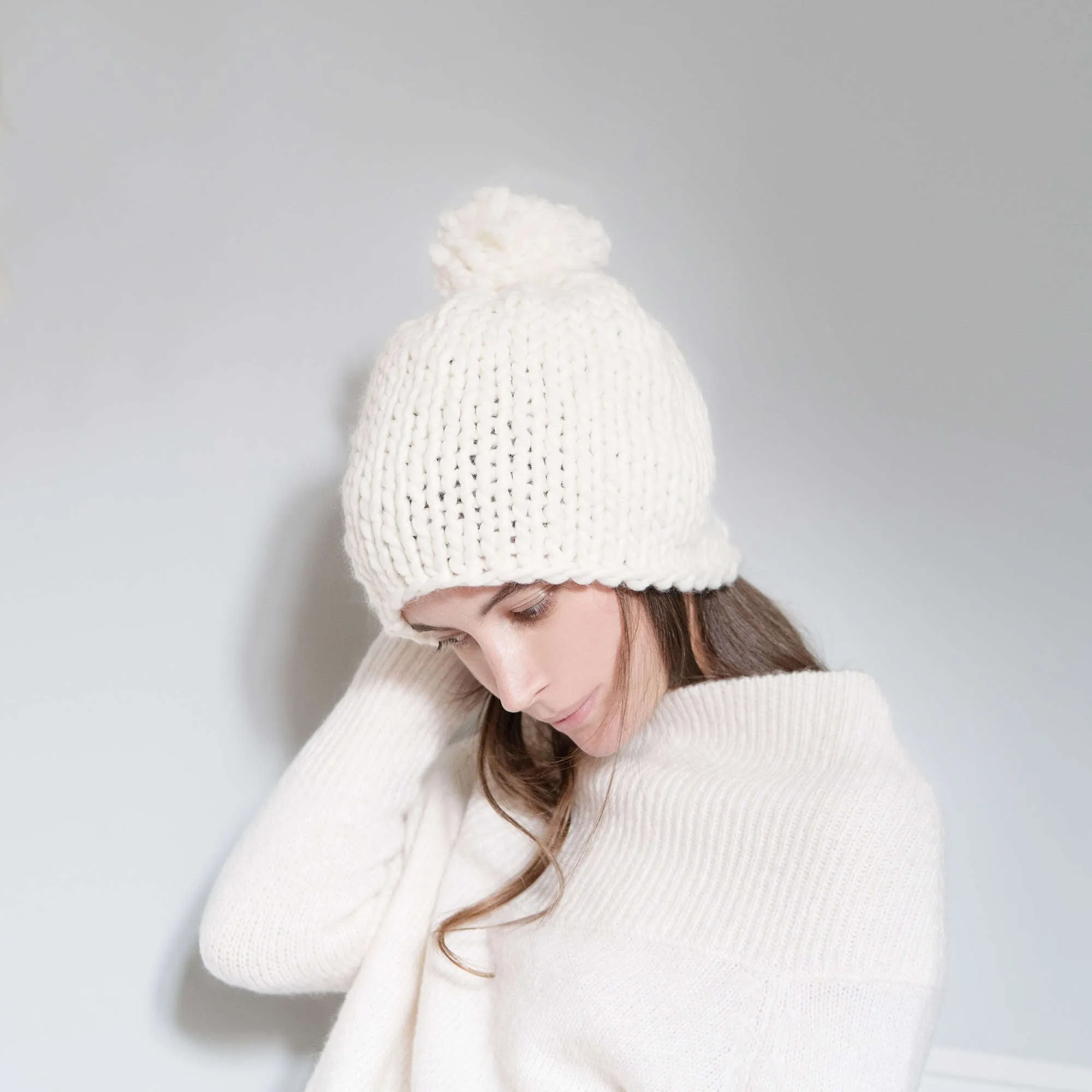 Red Heart Knit Latte Classico Hat