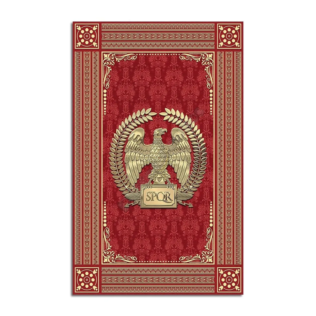 Roman Empire Rug Collection Carpet Luxury Non-Slip Floor Mat Red Rug Carpet