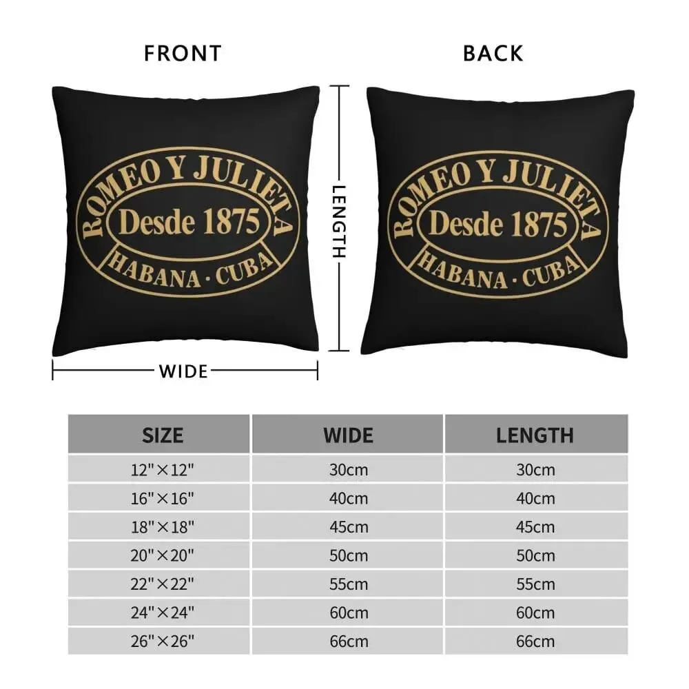 Romeo and Julieta Habana Cuba Cigar Style Pillowcases  Poliester