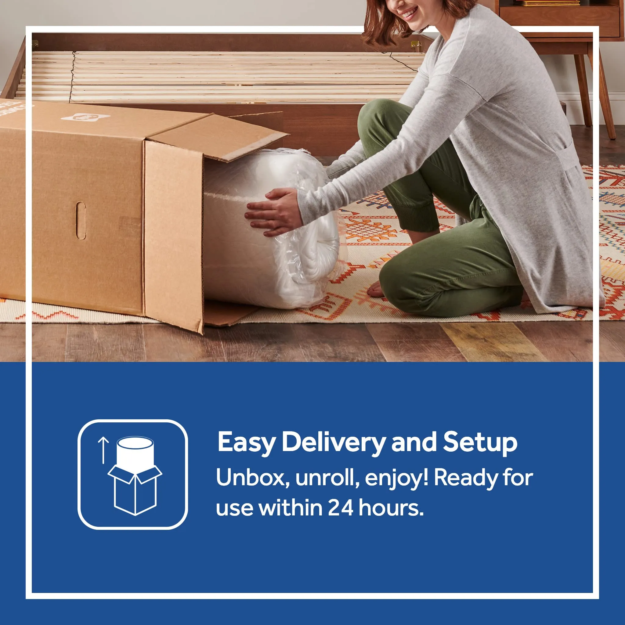 Sealy, 12-Inch, Memory Foam Bed in a Box, California King.
