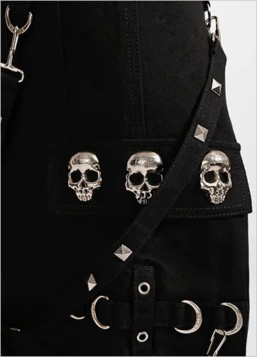 SKULL STUD DENIM PANT