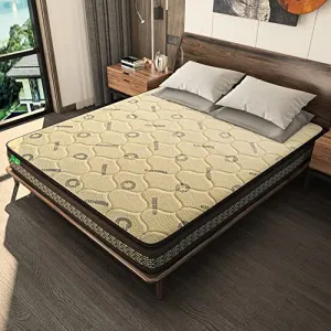 Sleepfresh Royale High Resilience Pocket Spring 8 Inch King Size Vibrotech Foam Mattress (75x72x8 Inches)