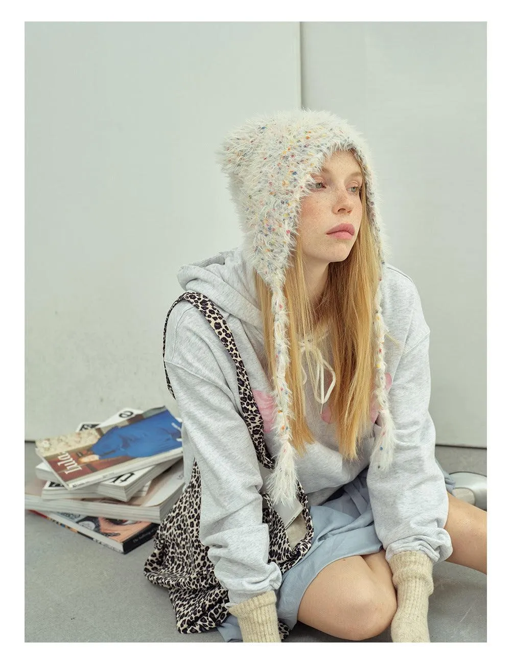 Solid Color Cute Sweet String Tie Knit Hat YH3050