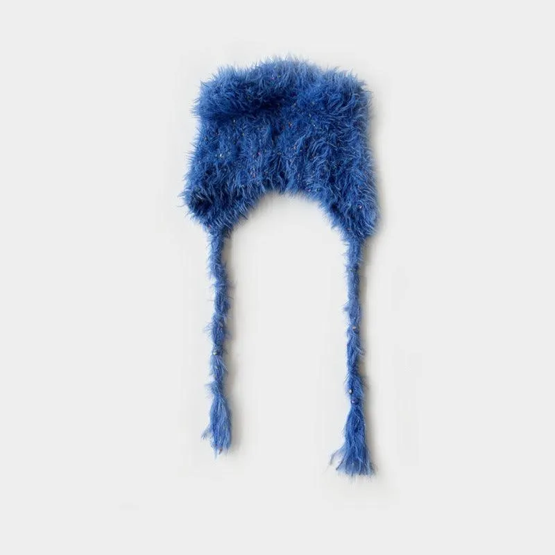 Solid Color Cute Sweet String Tie Knit Hat YH3050