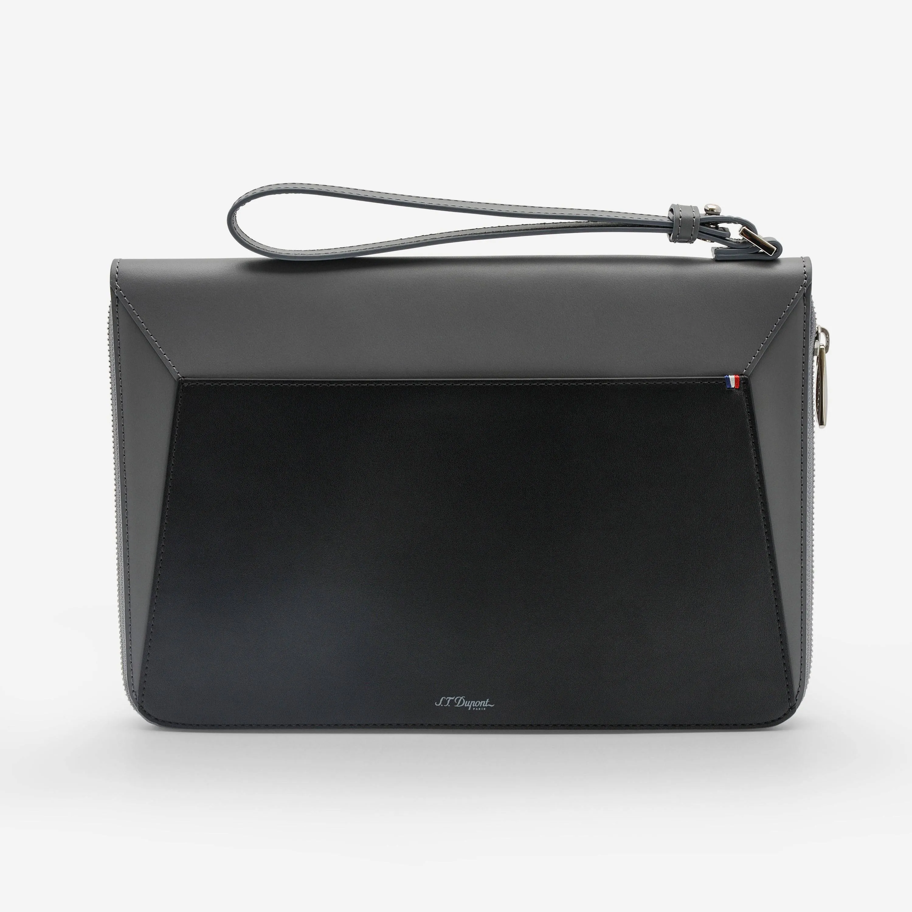 S.T. Dupont "Line D" Laser Grey and Black Cowhide Pouch 184500