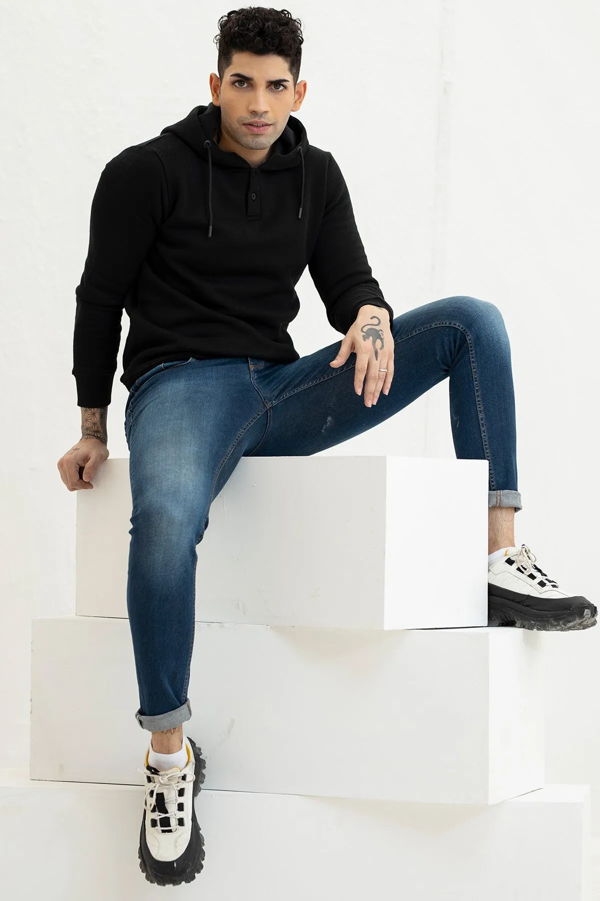 Stygian Dark Placket Hoodie - W21 - MH0010R