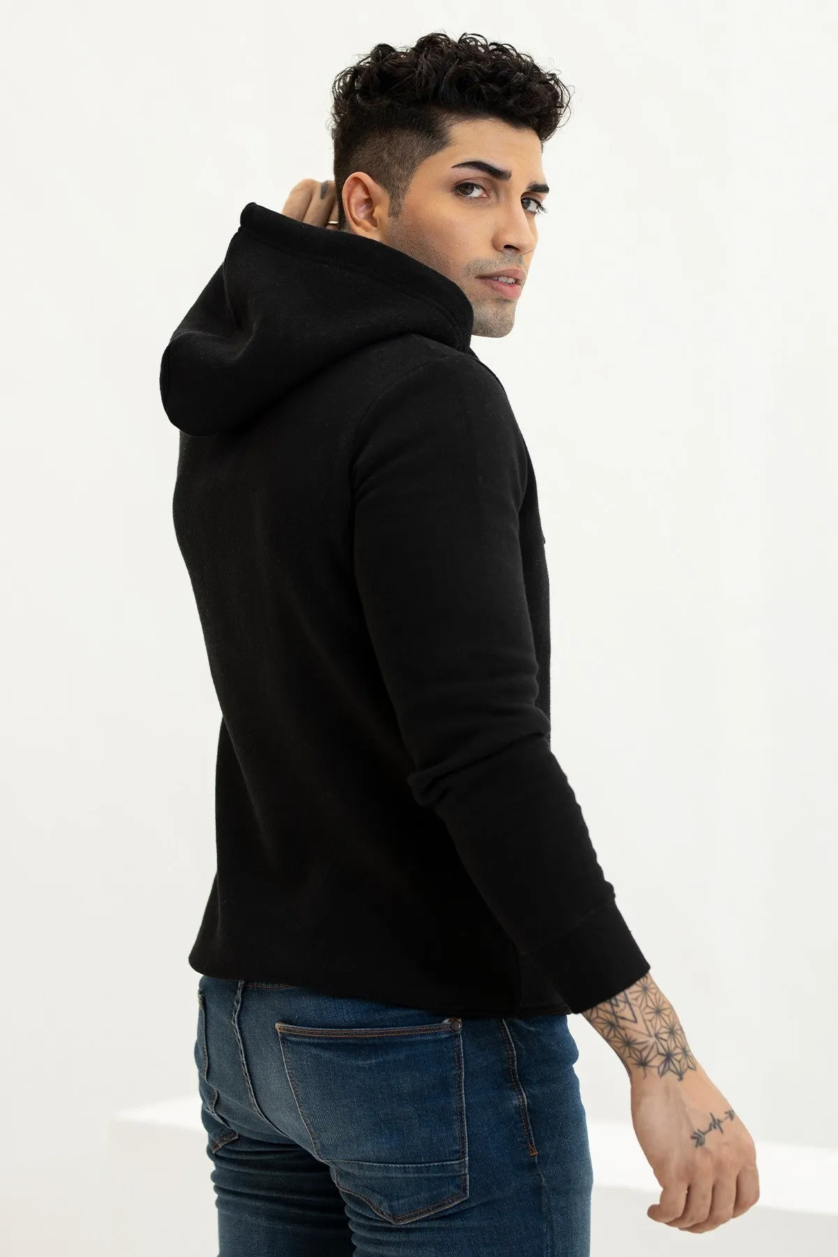 Stygian Dark Placket Hoodie - W21 - MH0010R